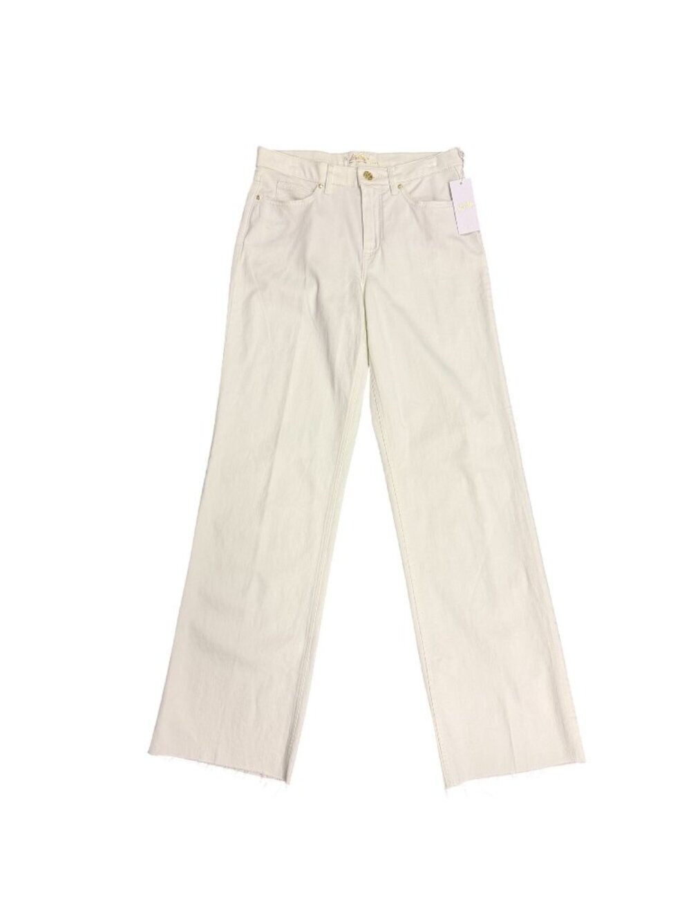 NWT Lilly Pulitzer Ansilton High Rise Straight White Pants Size 6